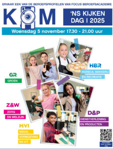 Poster Focus Beroepsacademie Kom ns kijken dag 2025